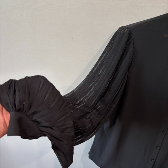 Express Black Button-Up Blouse - Picture 7 of 12